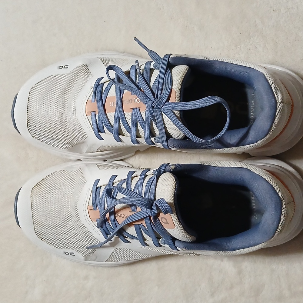On Cloudrunner Undyed White/Flame Running Training Shoes Size 8.5 Womans - Picture 8 of 9